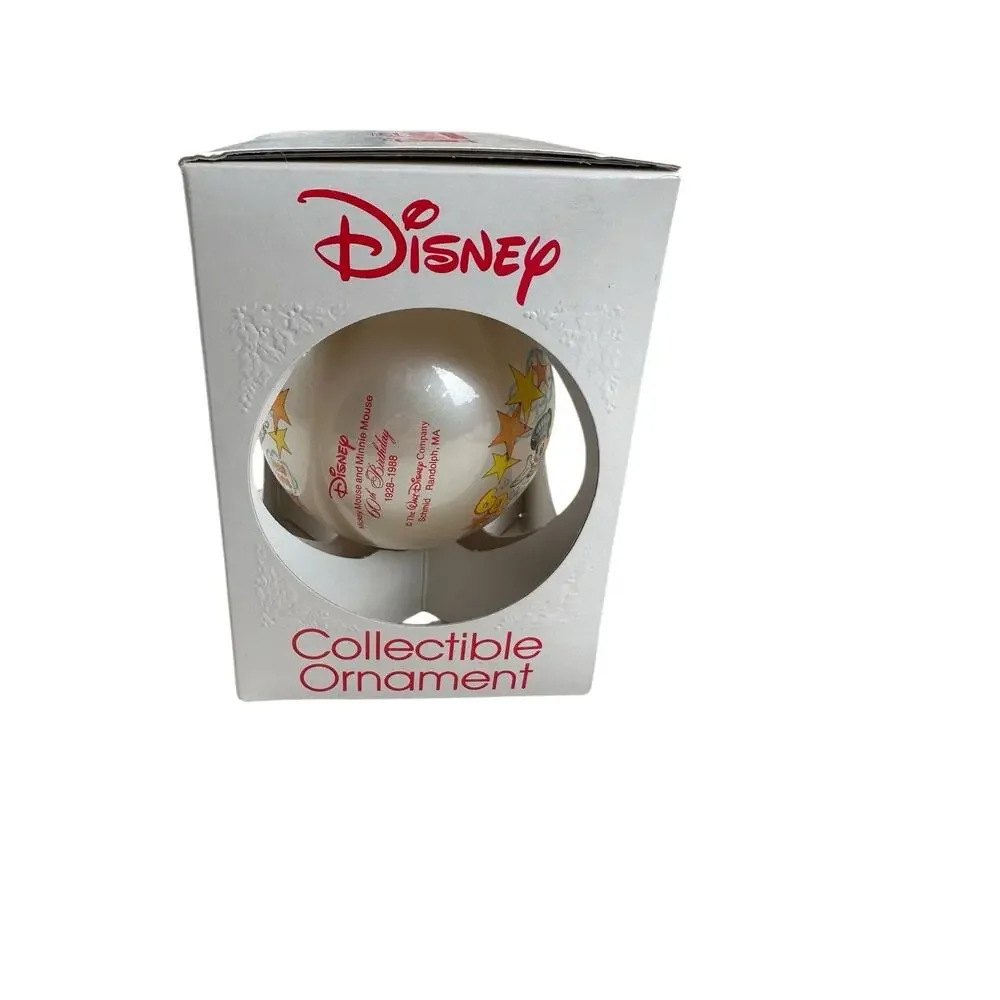 Schmid Collectors Disney 60th Birthday Ornament 1928-1988 Minnie & Mickey Mouse